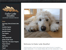 Tablet Screenshot of cedarlakedoodles.com